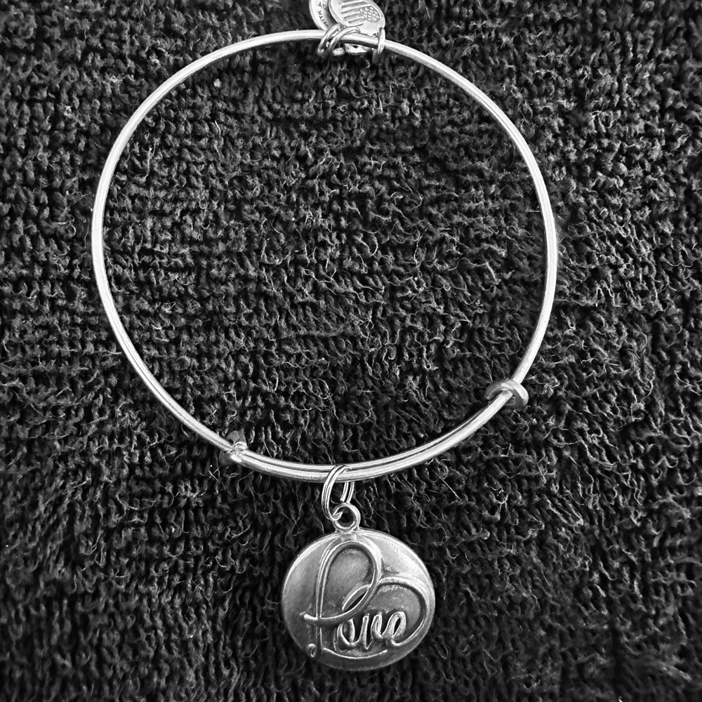 Alex and Ani Silver Love Charm Bracelet